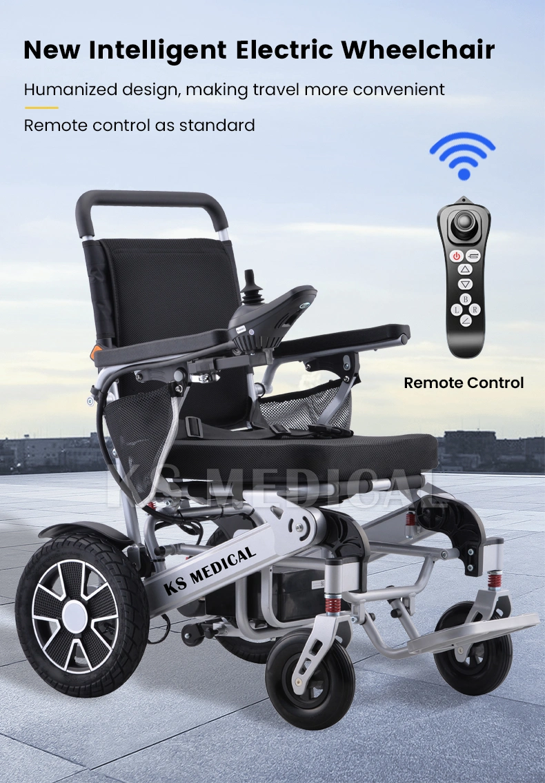 Ksm-606 Height Adjustale All Terrain Foldable Aluminum Electric Power Wheelchair with Cheapest Price Mdr 510K Wheel Chair