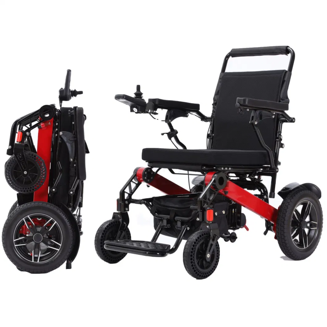 2022 Multifunction Aluminum Recline Portable Folding Electric Wheelchair with LCD Joystick